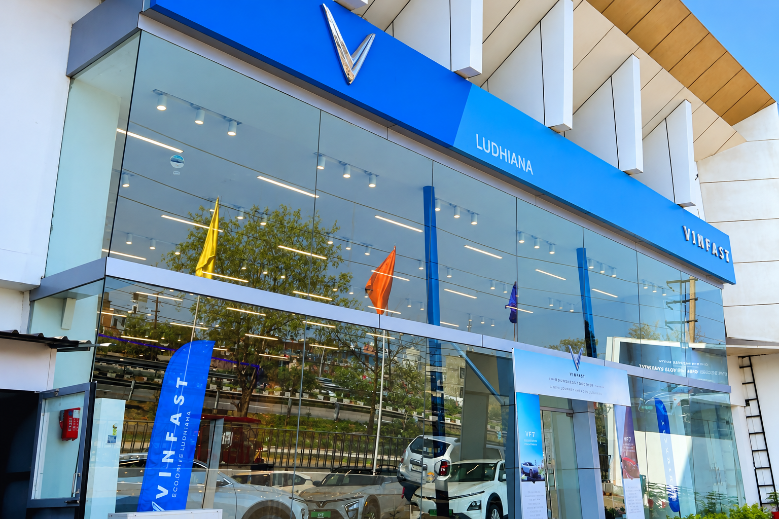 VinFast Ludhiana showroom exterior